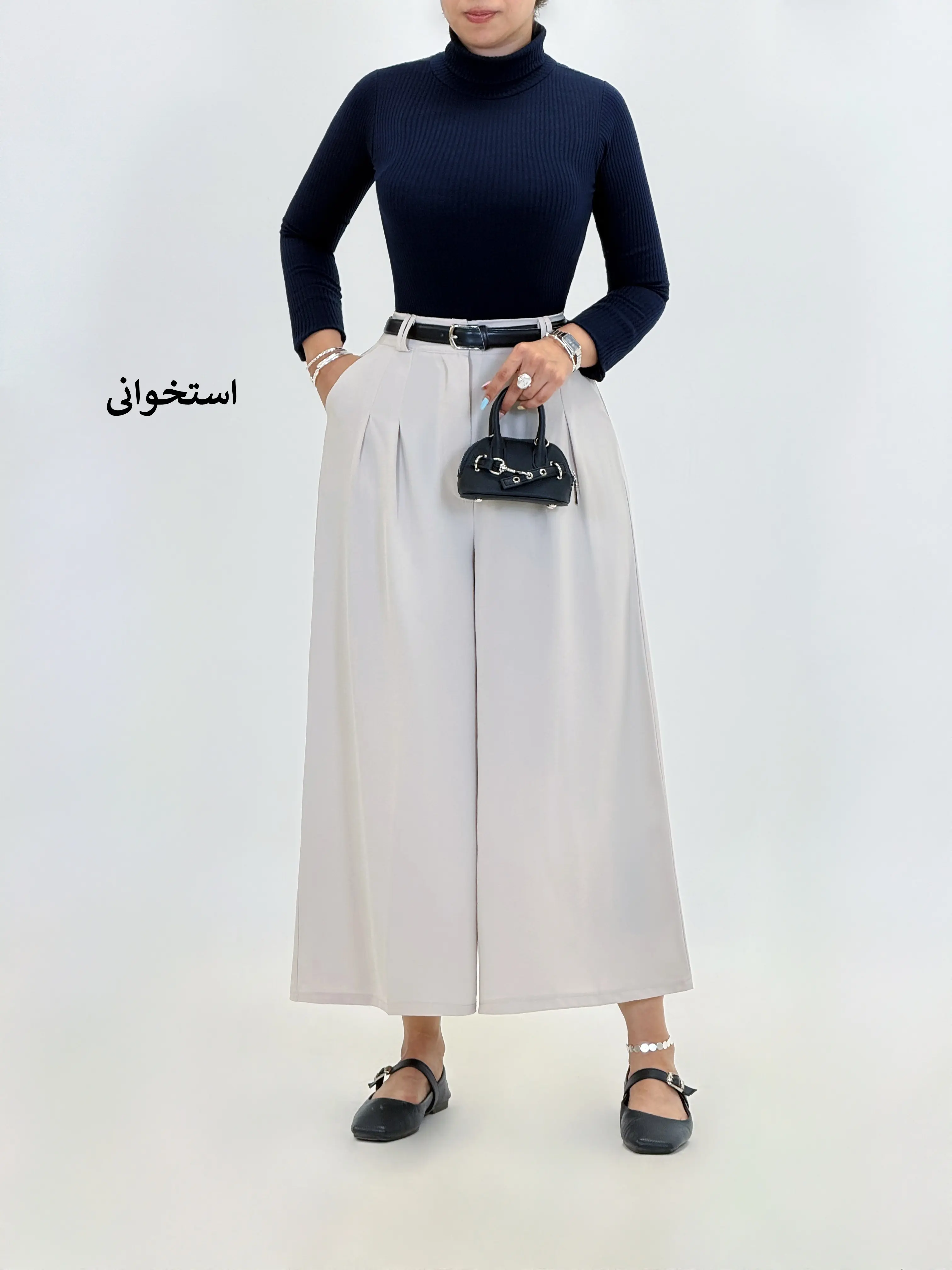 7155-دامن شلواری کرپ